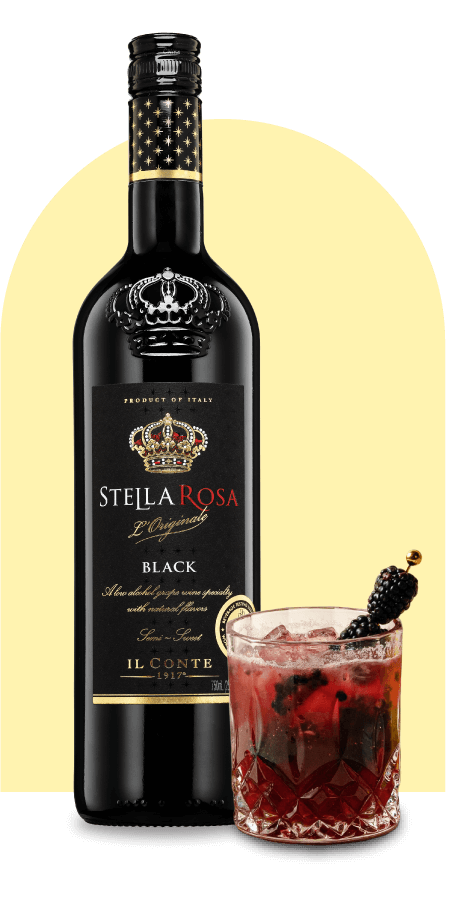 The Road Runner cocktails with Stella Rosa Black